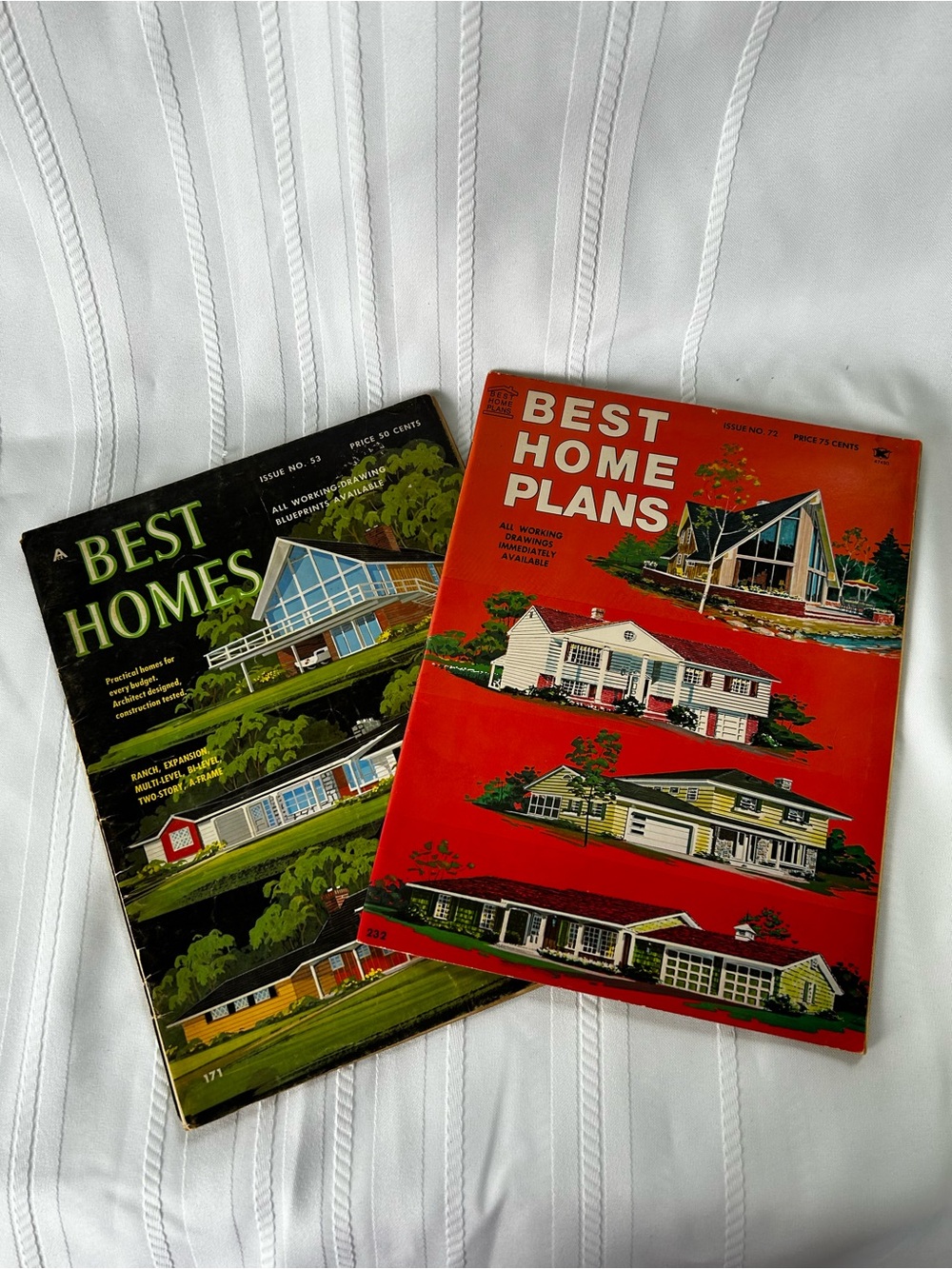 Vintage 70s Best Home Plans Home Accents Magazines MCM Orange Black Green